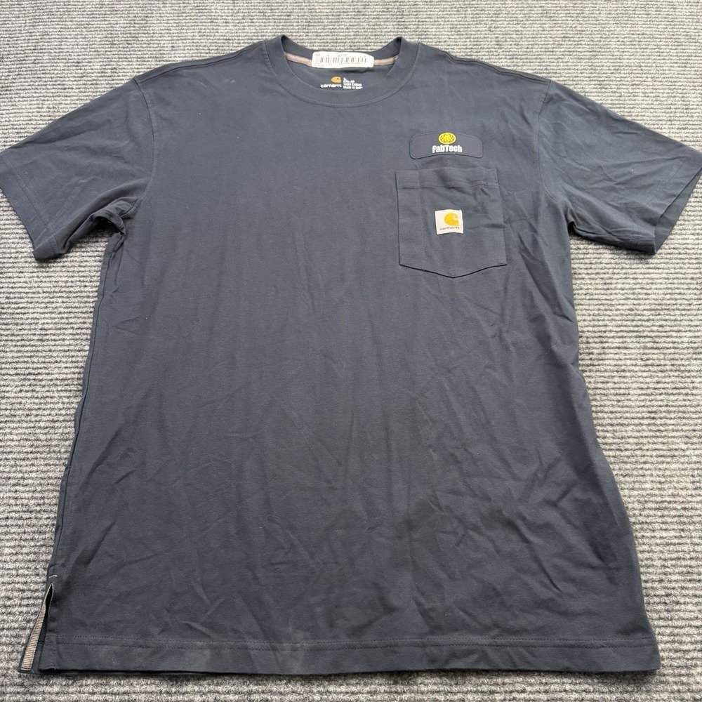 Carhartt Pocket Tee T Shirt Men's Size LG Navy Blue‎ Short Sleeve Cotton Comfort - Picture 2 of 10
